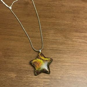 New metallic Star Necklace 18”chain